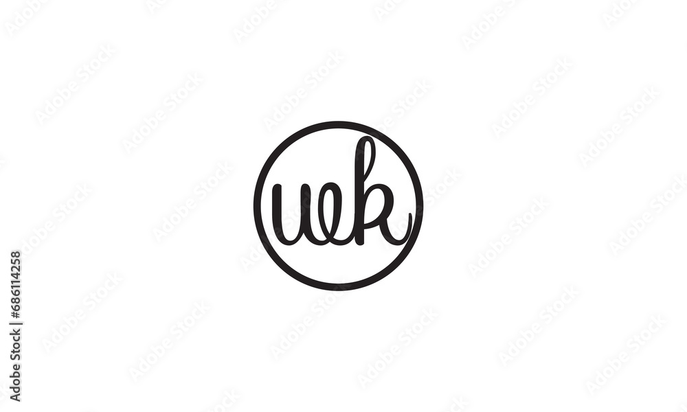 WK, KW , W ,K, Abstract Letters Logo Monogram WK, KW , W ,K, Abstract Letters Logo Monogram