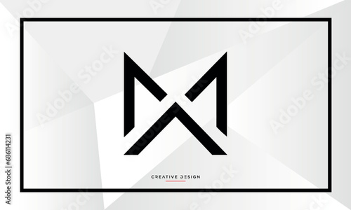 XM or MX Alphabet letters logo monogram