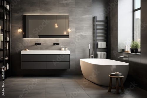 modern bathroom interior with bathroom