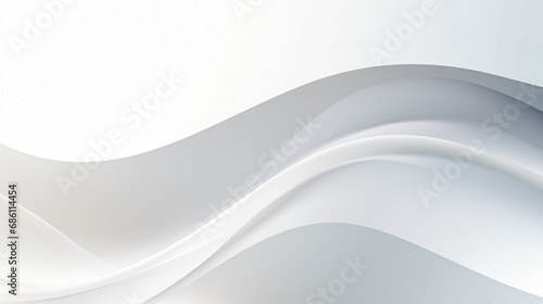 Abstract white gray wavy with blurred light curved