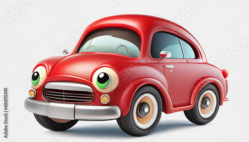 red talking cartoon character car