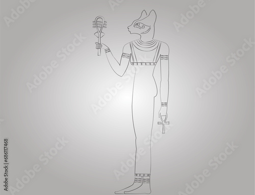Pictogram of the Egyptian Goddess Bastet