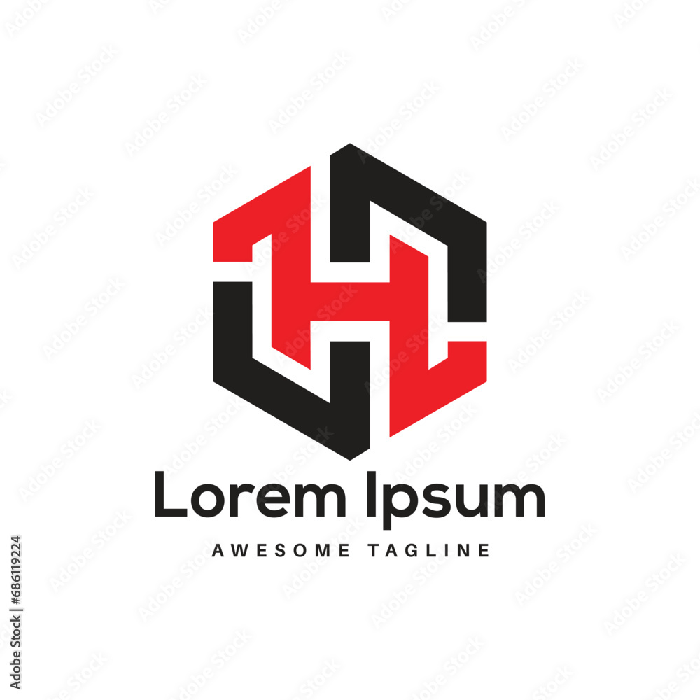 Obraz premium H Letter Logo Design Free Icon