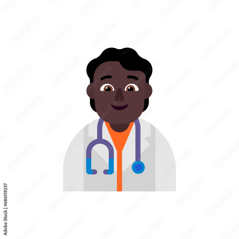 Man Health Worker: Dark Skin Tone
Man Health Worker: Dark Skin Tone