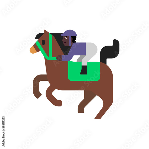Horse Racing: Dark Skin Tone