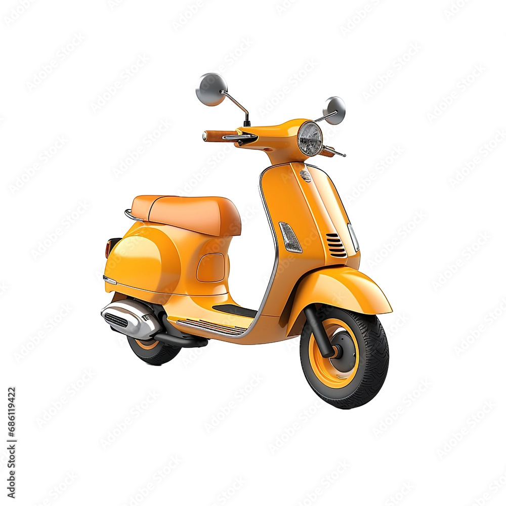 Obraz premium 3d Scooter isolated on transparent background