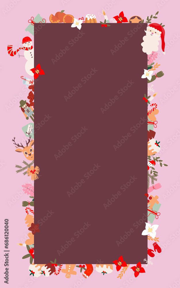 Obraz premium Christmas card with copy space