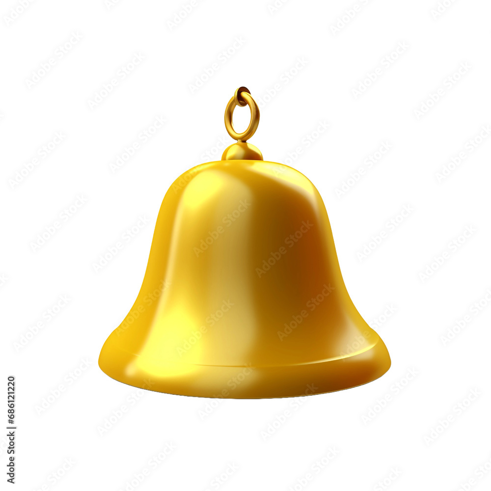 3d Yellow Bell isolated on transparent background 3d Yellow Bell isolated on transparent background