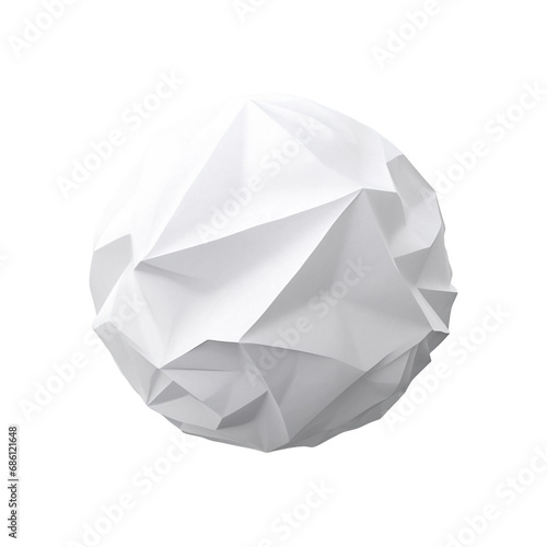 A ball of paper isolated on transparent background