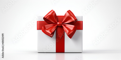 white gift box with ribbon © Dear