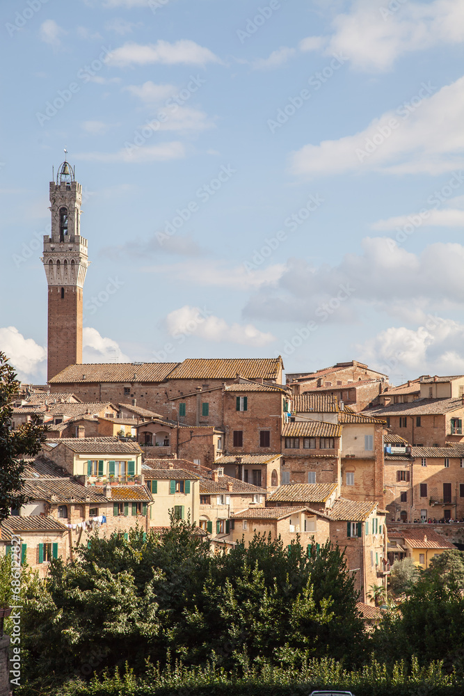 Beautiful view of the historic city of Siena. Tuscany, Italy.