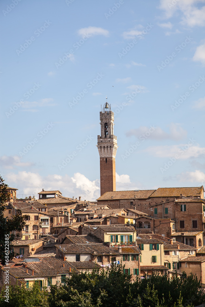Beautiful view of the historic city of Siena. Tuscany, Italy.