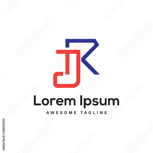 JR Letter Logo Design Free Icon