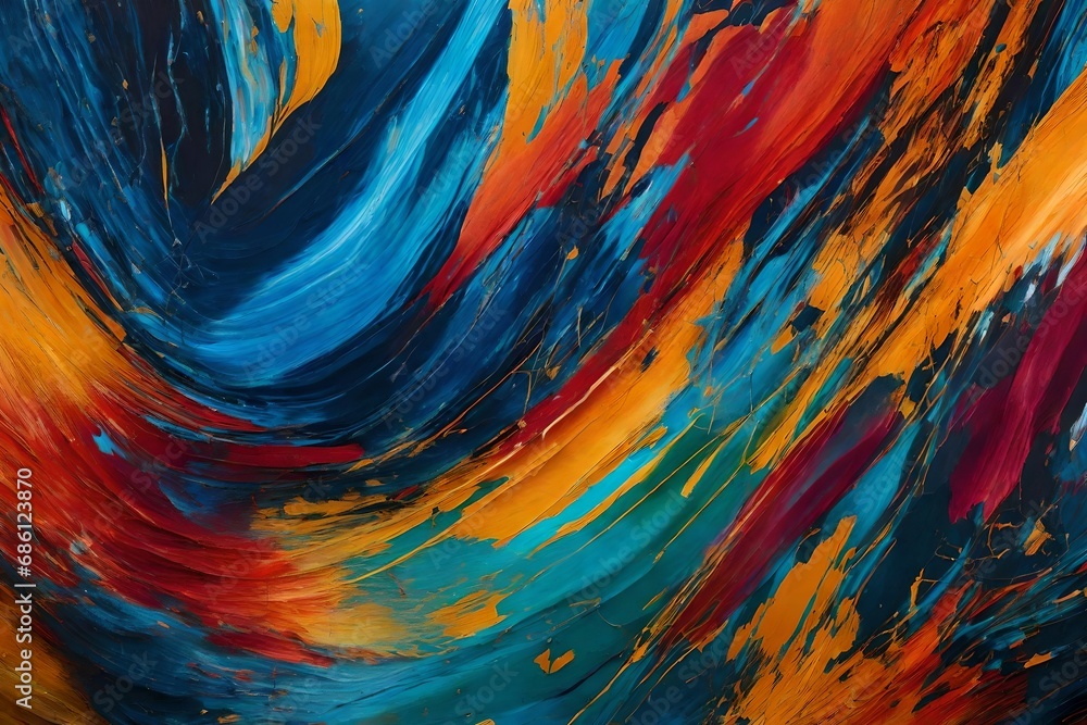 Abstract Painting with Multiple Colors Abstract Painting with Multiple Colors