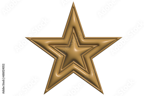 gold star isolated on white