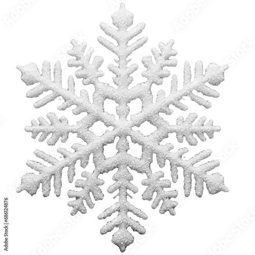 Transparent white frost snowflake clipart, cut out design