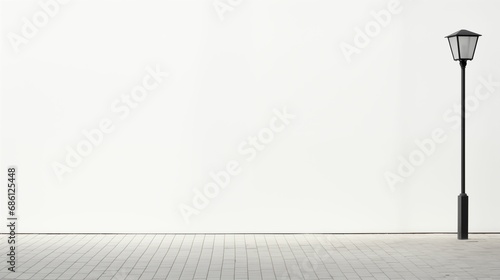 Street lamppost on a white background. photo