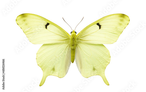 Brimstone Moth Lemon Hued Night Flier Isolated on a Transparent Background PNG