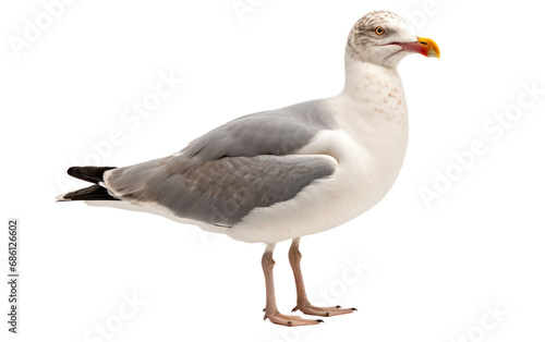 Caspian Gull Coastal Scavenger Isolated on a Transparent Background PNG