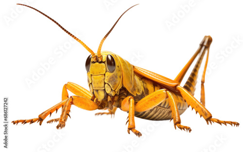 Eastern Lubber Grasshopper Colorful Insect Isolated on a Transparent Background PNG