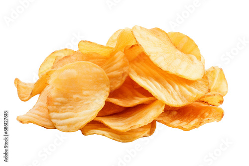 Potato Chips Isolated on a transparent background