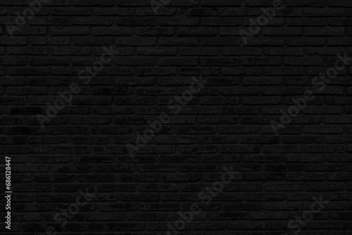 Black brick wall texture background. wallpaper for interior and exterior and backdrop design.