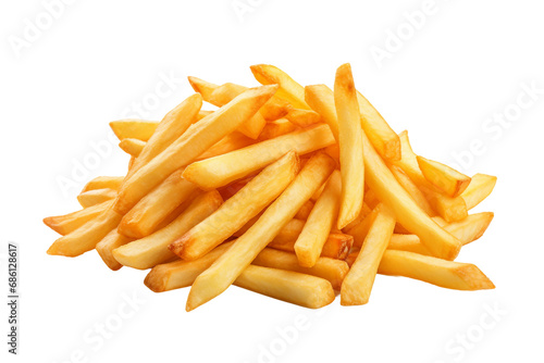 Salty French Fries on a transparent background