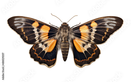 Licorice Piercer Moth Mix Color Butterfly Isolated on a Transparent Background PNG © Haider