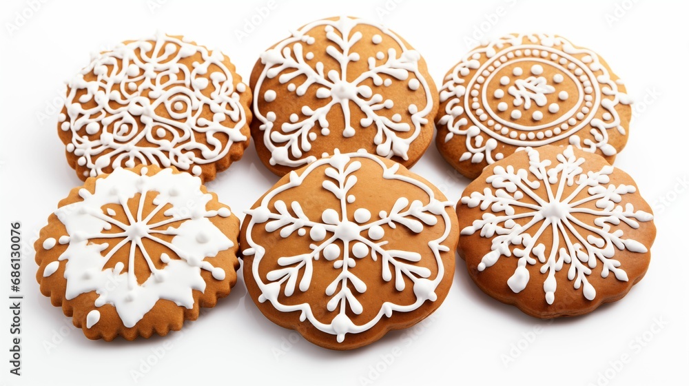 Image of Christmas cookies on a white background.