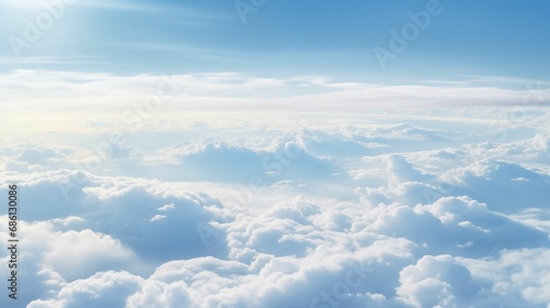 Image of clouds from an airplane window.