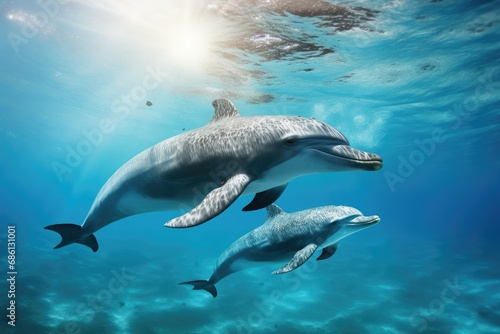 dolphins in the sea