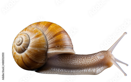 Garden Snail Slow Animal Isolated on a Transparent Background PNG