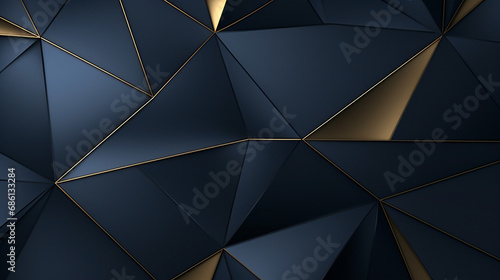 Abstract polygonal pattern luxury dark blue