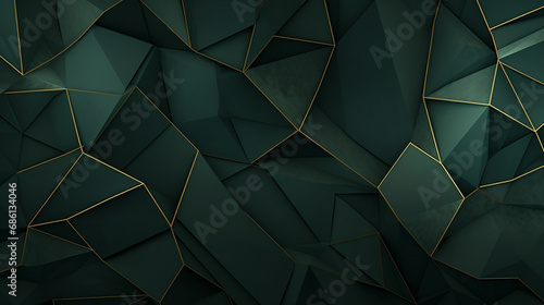Abstract polygonal pattern luxury green photo