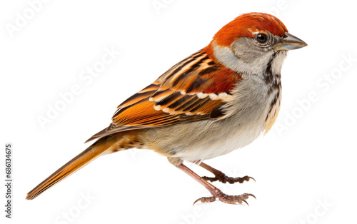 American Tree Sparrow Ground Forager Isolated on a Transparent Background PNG. © Haider
