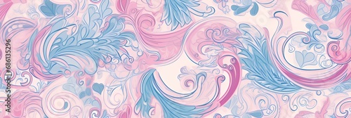 Paisley pattern in pastel colors   generative AI