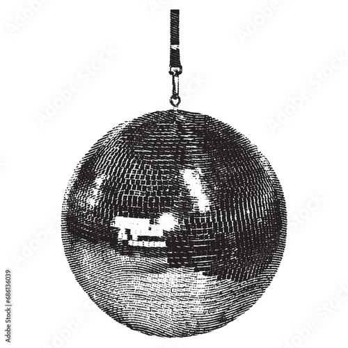 disco ball isolated on white. vector