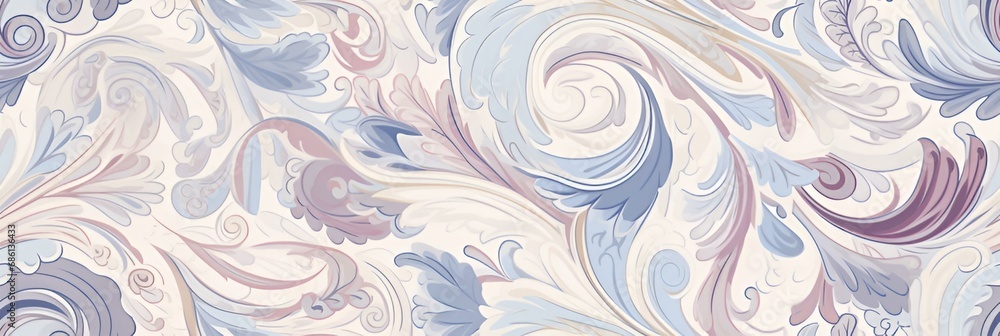 Paisley pattern in pastel colors | generative AI Paisley pattern in pastel colors | generative AI