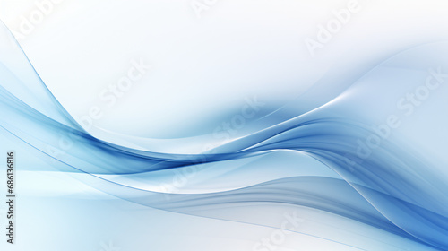 Abstract soft white and blue dynamic wavy © Ashley