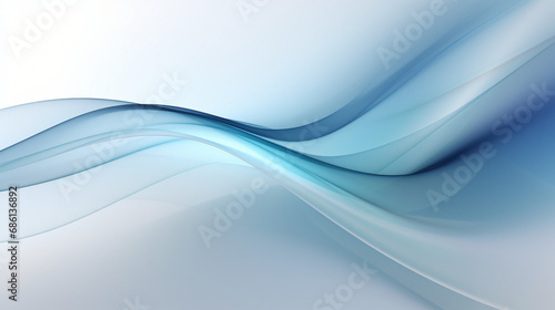 Abstract soft white and blue dynamic wavy
