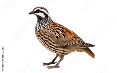 Northern Bobwhite Ground Dwelling Quail Caller Isolated on a Transparent Background PNG. © Haider