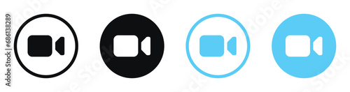 video camera icon set
