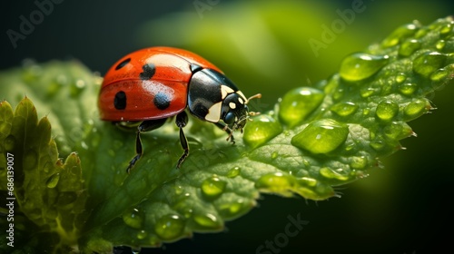 Image of a ladybug on a leaf.