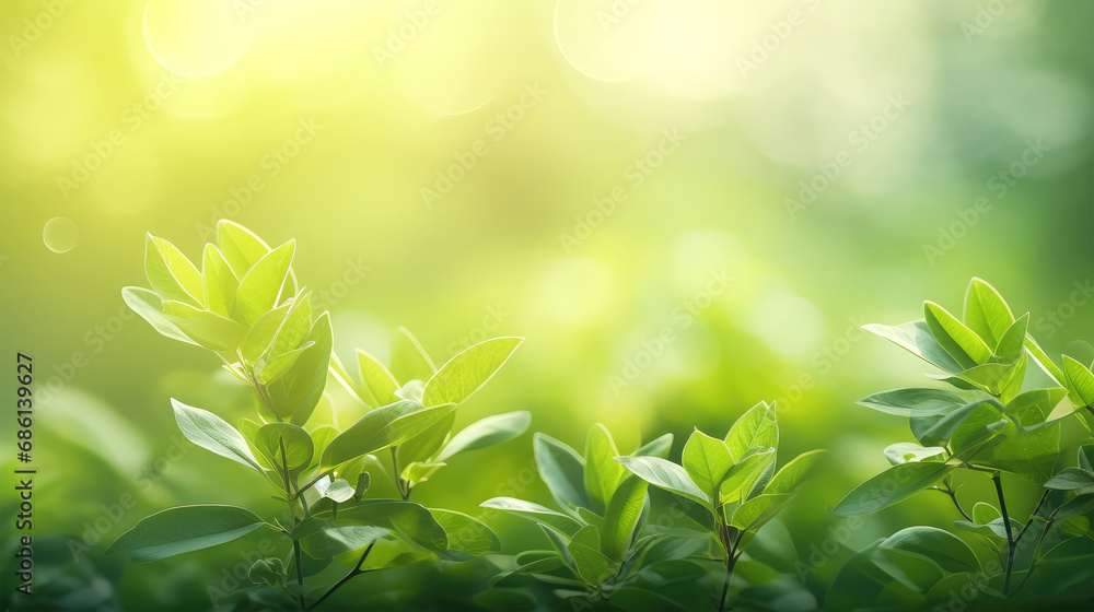 Obraz premium green garden on background