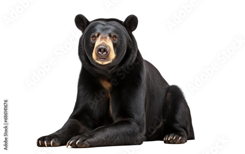 Sloth Bear Termite Hunting Forest Dweller Isolated on a Transparent Background PNG. photo