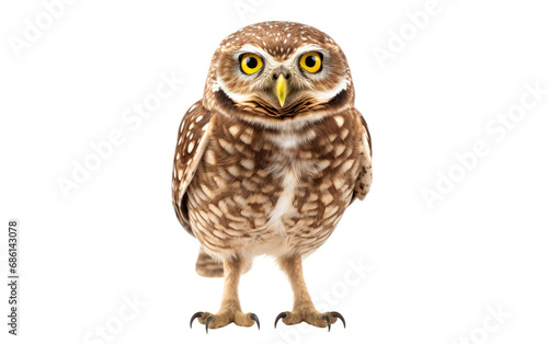 Burrowing Owl Underground Sentinel Isolated on a Transparent Background PNG. photo