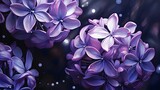 Abstract pastel purple lilac flowers close up. Summer minimal floral background.