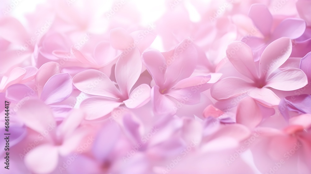 Abstract pastel light pink lilac flowers close up. Summer minimal floral background.