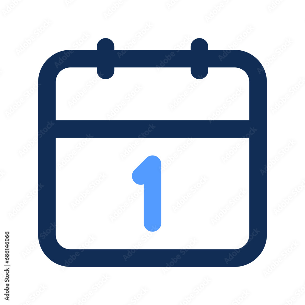 new year calendar outline color icon new year calendar outline color icon