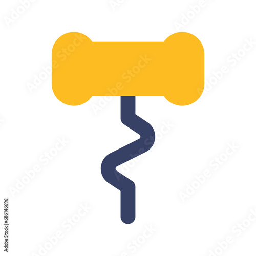 corkscrew flat icon